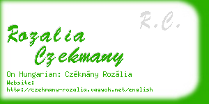 rozalia czekmany business card